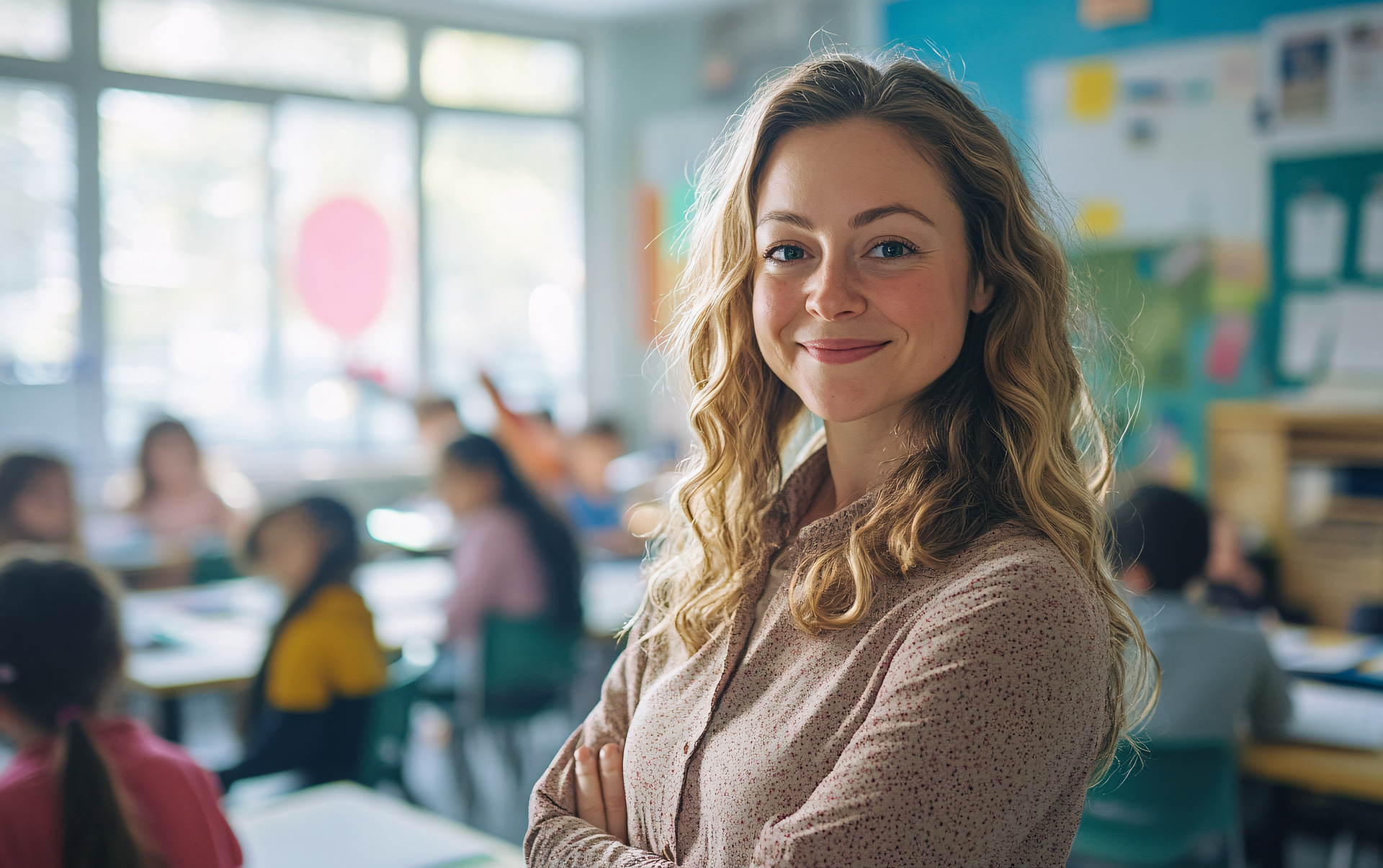 NextLead mentor in a classroom setting